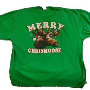Adult | Graphic | Comedy | Funny | Christmas | Chrismoose T Shirt | 2XL